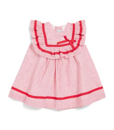 Pepa London Babies'  Ruffle-bib Lawrence Dress In Pink