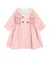 Pepa London Smocked Double-breasted Dress In Pink