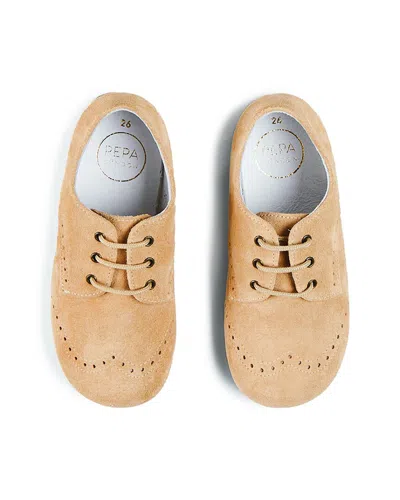 Pepa London Kids' Suede Sneaker In Brown
