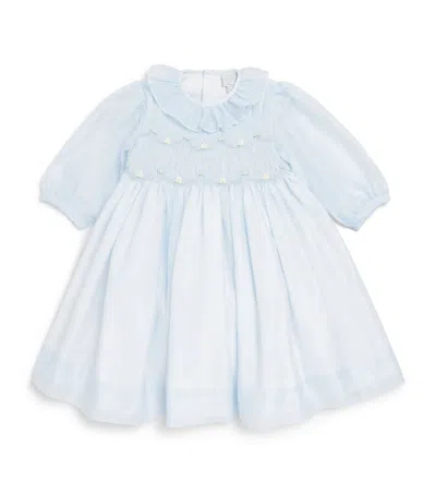 Pepa London Kids'  Tulle Smocked Dress In Blue