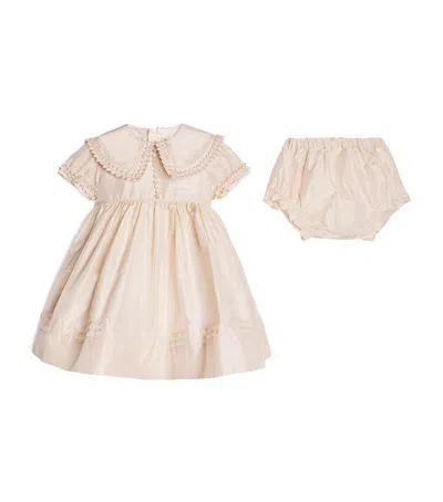 Pepa London Kids' X Historic Royal Palaces Silk Dress In Pink
