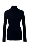 Pepa Pombo Acacia Mock Neck Top In Black