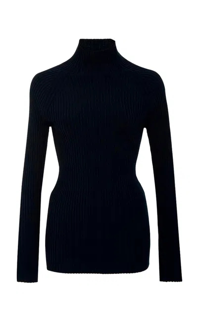 Pepa Pombo Acacia Mock Neck Top In Black