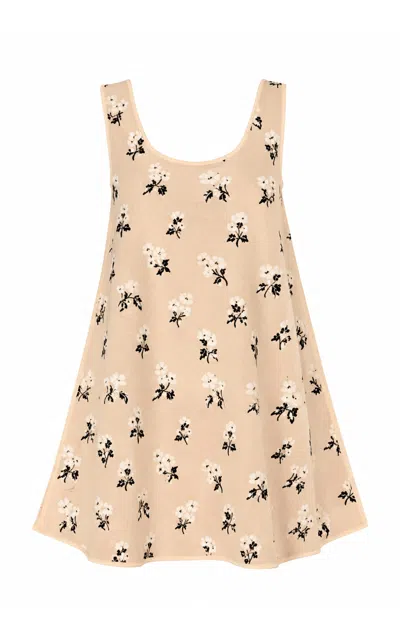 Pepa Pombo Anturio Mini Dress In Neutral
