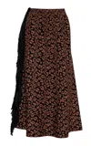 Pepa Pombo Brave Fringed Midi Skirt In Brown
