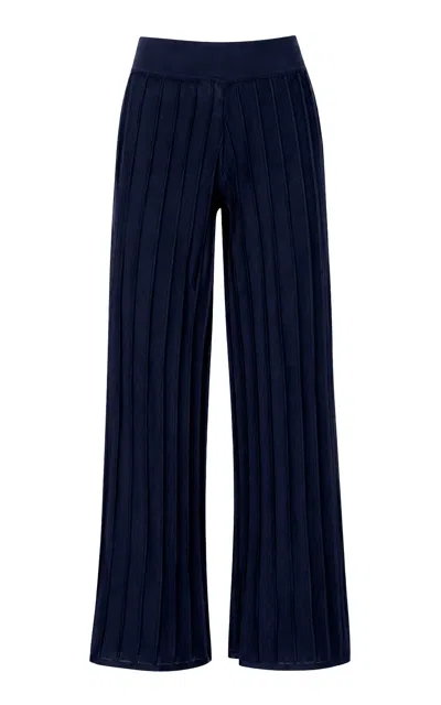 Pepa Pombo Campanilla Pleated Pants In Blue