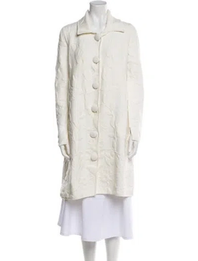Pre-owned Pepa Pombo Coat In White