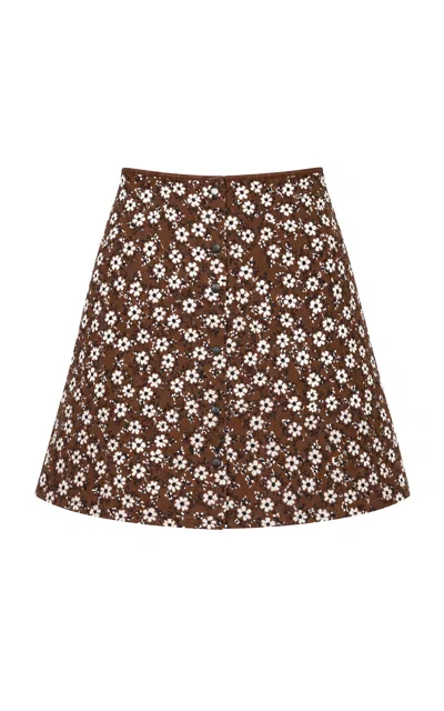 Pepa Pombo Dolce Mini Skirt In Brown