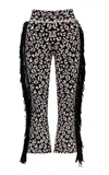 Pepa Pombo Eli Fringed Wide-leg Pants In Black