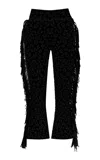 Pepa Pombo Eli Fringed Wide-leg Pants In Black