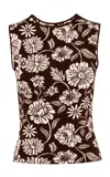 Pepa Pombo Gal Floral Top In Brown