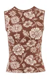 Pepa Pombo Gal Floral Top In Brown