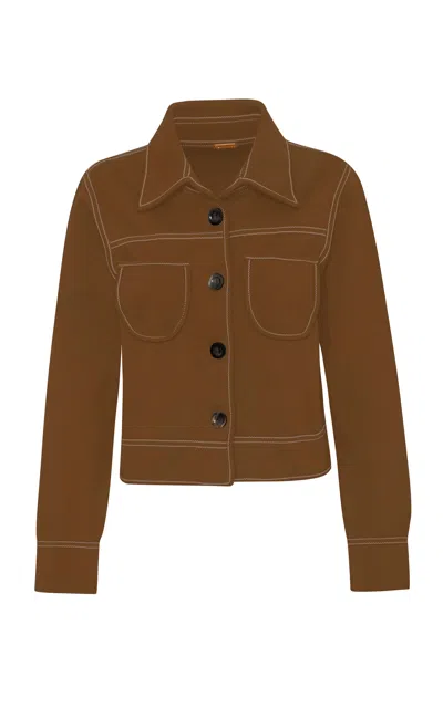 Pepa Pombo Hutton Boxy Jacket In Brown