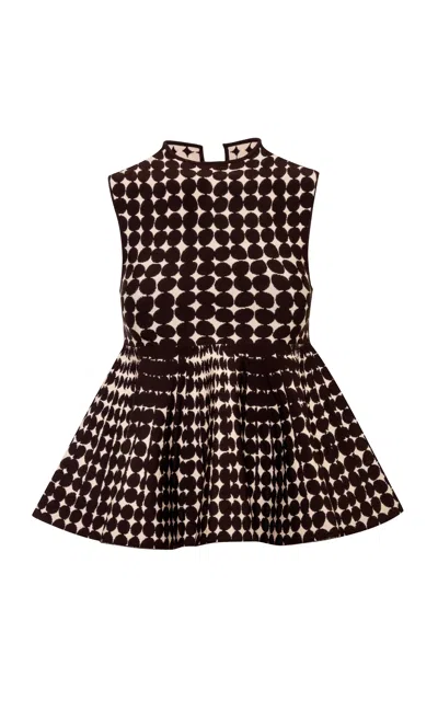 Pepa Pombo Kai Peplum Top In Brown