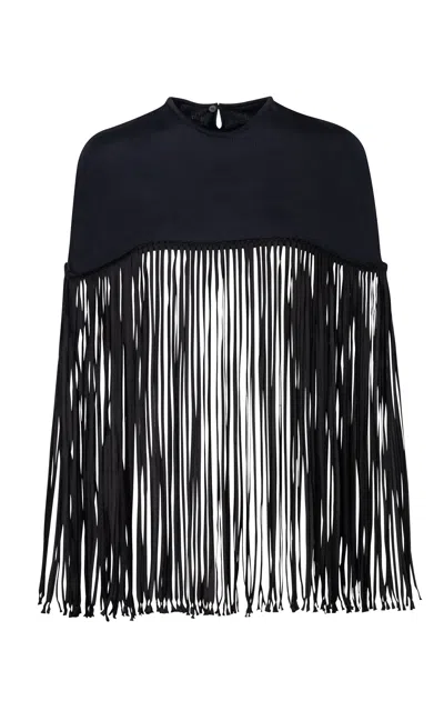 Pepa Pombo Libertá Cape In Black