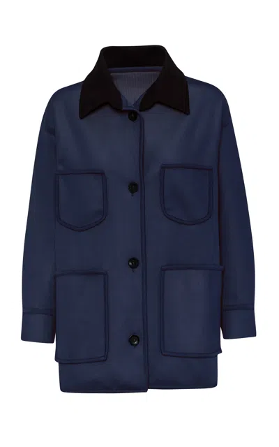 Pepa Pombo Mazaye Oversized Jacket In Blue
