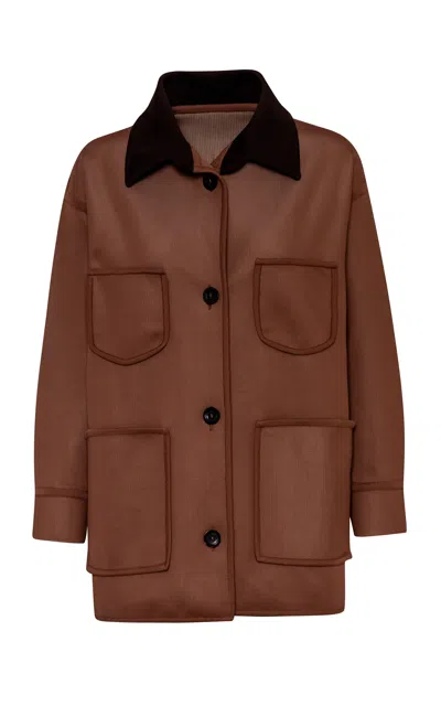 Pepa Pombo Mazaye Oversized Jacket In Brown