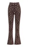 Pepa Pombo Nero Printed Flared Pants In Brown