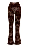 Pepa Pombo Nero Printed Flared Pants In Brown