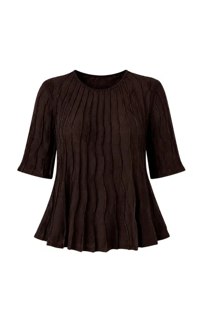 Pepa Pombo Pioggia Top In Brown
