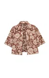 Pepa Pombo Savanna Printed Jacket In Brown