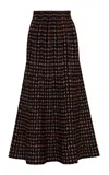 Pepa Pombo Simona Printed Midi Skirt In Brown