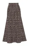 Pepa Pombo Simona Printed Midi Skirt In Brown