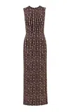 Pepa Pombo Simone Patterned Maxi Dress In Brown