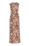 Pepa Pombo Solea Printed Maxi Dress In Brown