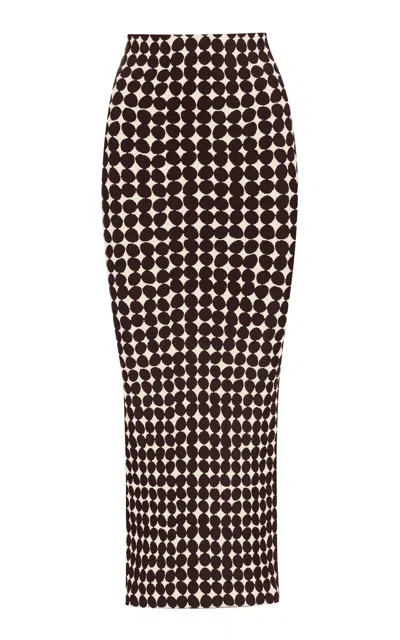 Pepa Pombo Sylvie Printed Midi Skirt In Black