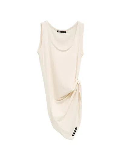 Pepa Salazar Asymmetric Knotted Tank Top In Neutral