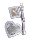 Pepa Salazar Heart-frame Charm In Purple