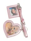 Pepa Salazar Heart-square Charm In Pink