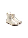 Pèpè Ada Metallic Leather Boots In Gold