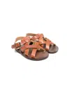 Pèpè Alberto Leather Sandals In Brown