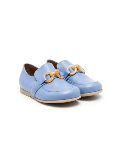 Pèpè Kids' Alessio Leather Loafers In Blue