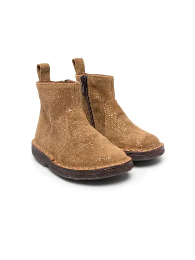 Pèpè Kids' Ankle Suede Boots In Neutrals