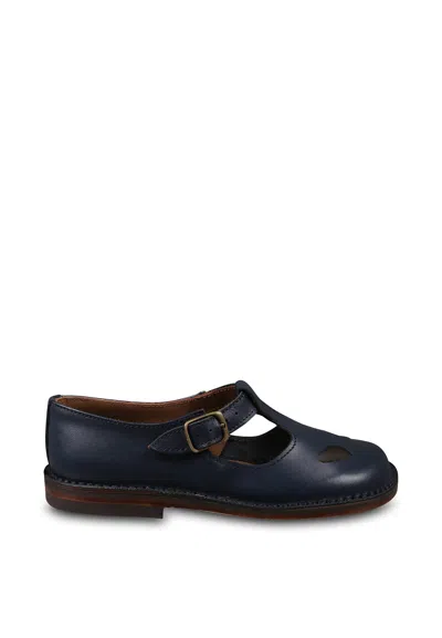 Pèpè Kids' Blue Leather Shoes For Boy