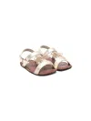 Pèpè Bow-detailed Leather Sandals In Gold