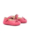 Pèpè Bow-embellished Suede Crib Shoes In Multi