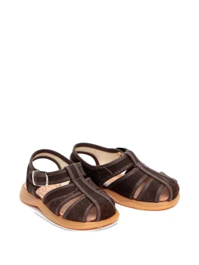 Pèpè Babies' Buckle Strap Sandals In Brown