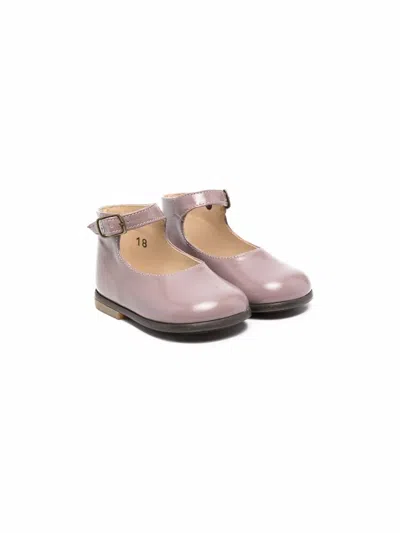 Pèpè Babies' Camelot Leather Crib Shoes In Purple