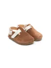 Pèpè Closed-toe Suede Sandals In Brown