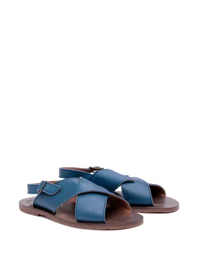 Pèpè Kids' Criss Cross-strap Sandals In Blue