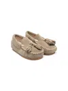 Pèpè Dario Suede Tasseled Moccasins In Neutrals