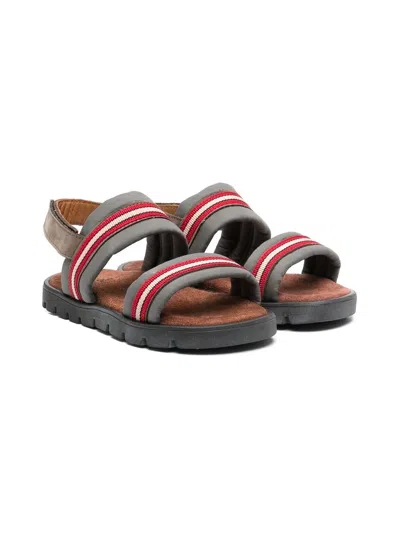 Pèpè Kids' Double-strap Sandals In Grey