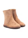 Pèpè Dylan Zip-detail Brogue Boots In Neutral