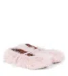Pèpè Faux Fur-trimmed Ballet Flats In Pink
