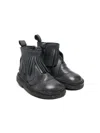 Pèpè Fringed Leather Ankle Boots In Blue