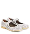 Pèpè Galassia Glitter Ballet Flats In Silver